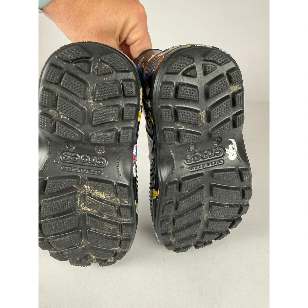 Crocs Kids Mickey and Friends Handle It Rain Boots Black C7 211146 Disney
